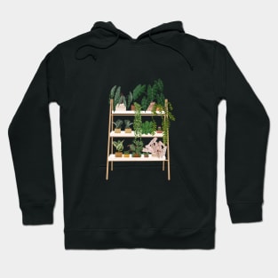 House plants illustration 36, Plant shelf art Hoodie